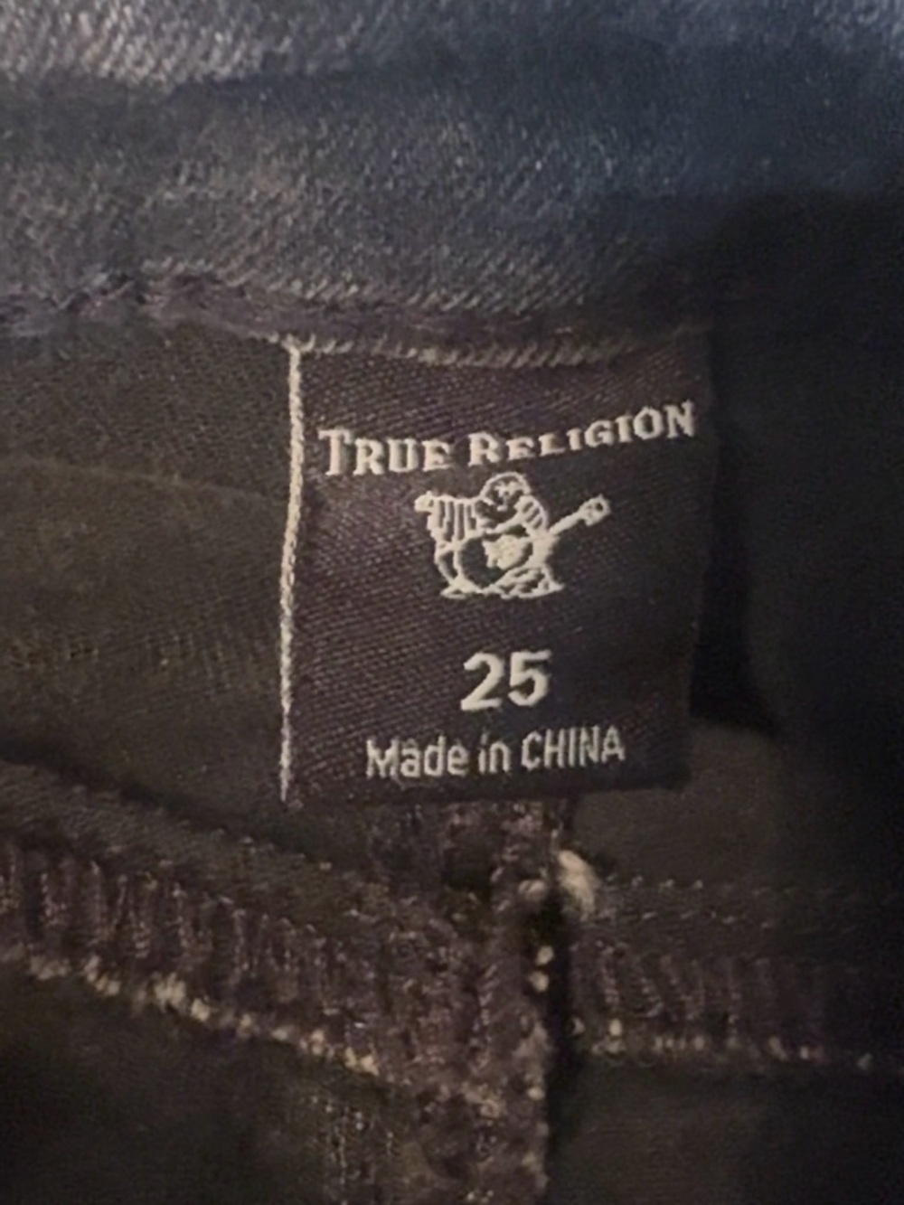True Religion Halle Skinny Jeans Black Tonal Floral Print Stretch Denim NWT - Picture 7 of 8